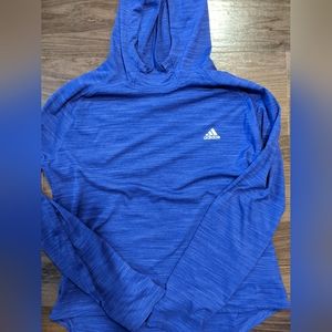 adidas - Climaproof Half Zip Running Hooded Windbreaker Jacket - Small
